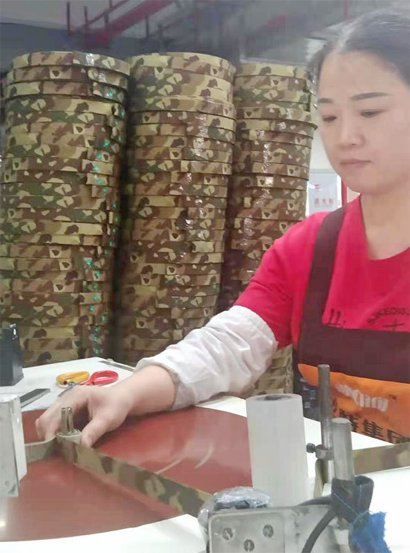 A large-scale production run of camouflage webbing delivery is just completed